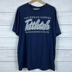 Vintage 90s Tattletale Lounge Atlanta XL Adult Entertainment Blue Mens
